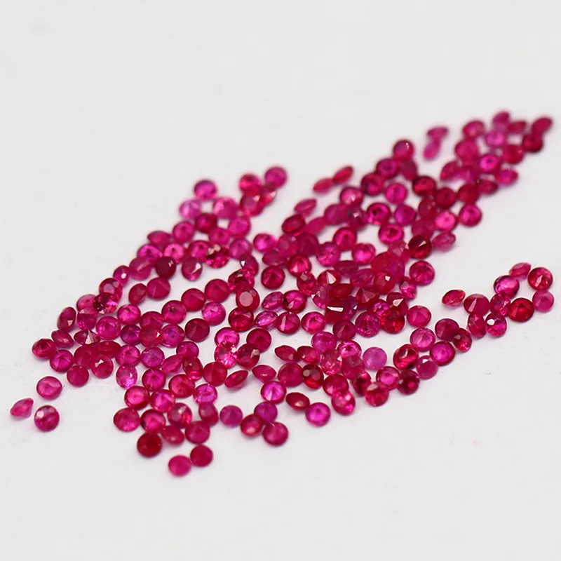 

Natural Unburnt Ruby Round Faceted Loose Bare Gem Man Woman Jewelry DIY Material Ring Earring Pendant Valet Inlay Wholesale