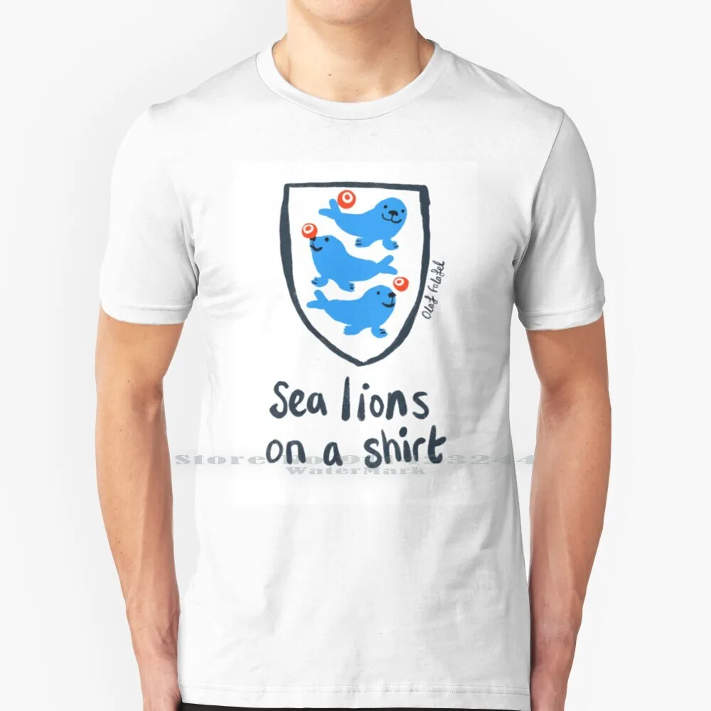 Sea Lions On A Shirt T Shirt Cotton 6XL Sea Lions England Football Three