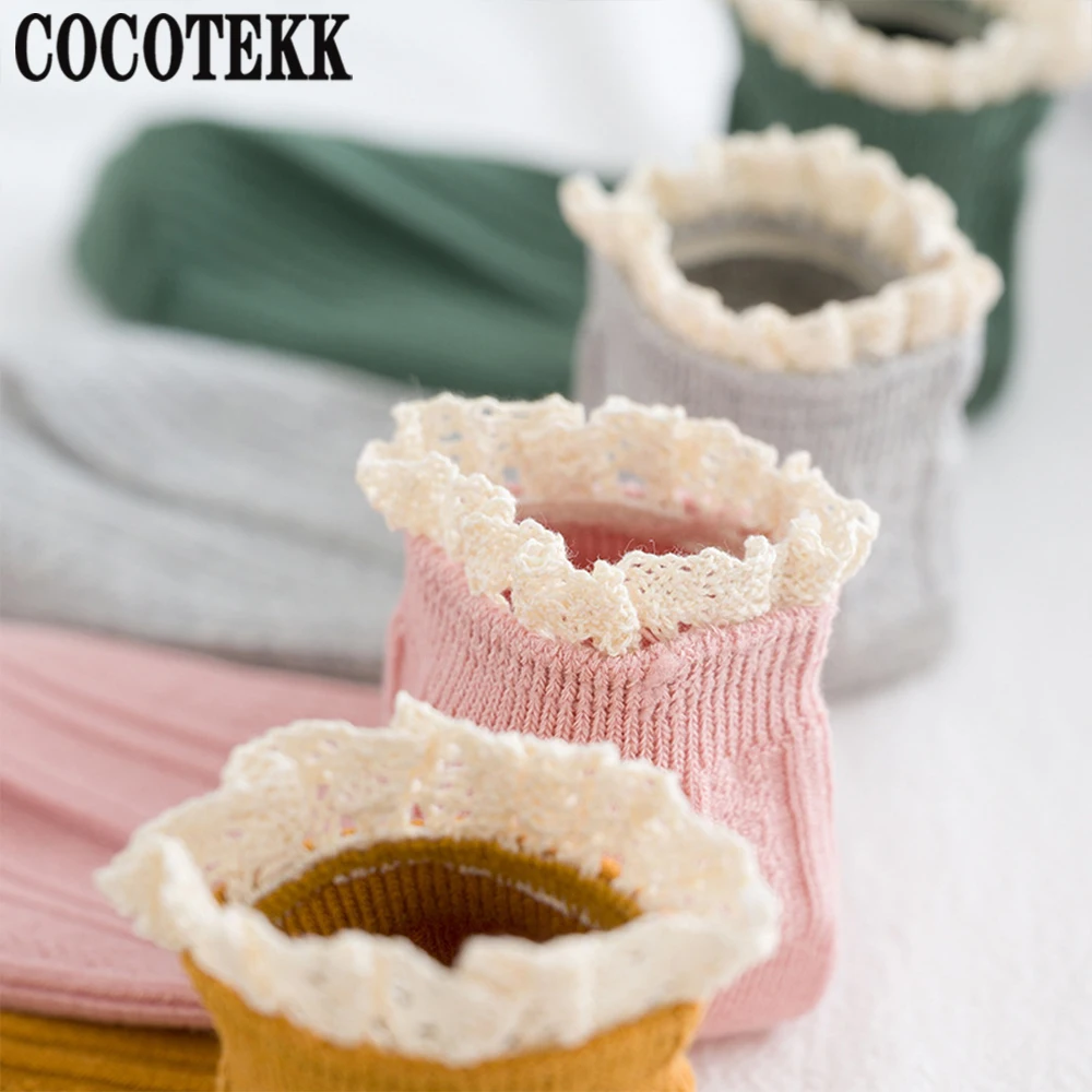 Women Socks Lace Ruffle Frilly Cute Candy Vintage Kawaii Socks Sweet Princess Student Girls Hot Sale Harajuku Japanese Style Sox