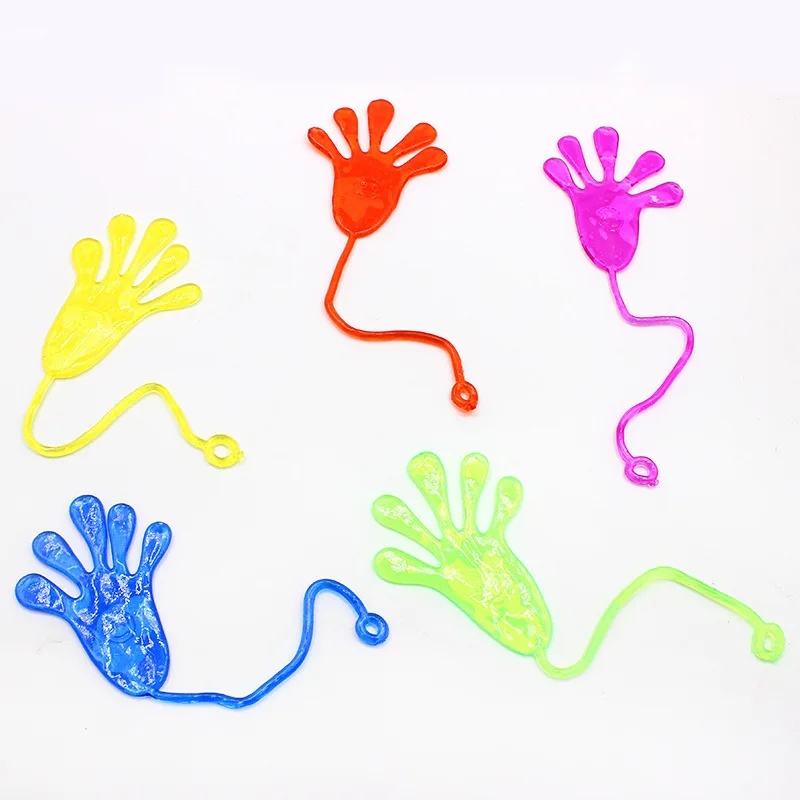 10PCS/Pack Party Favors Children Toy Sticky Hands Elastic Stretching Viscosity Prank Toys Birthday Gift Activities Small Gifts