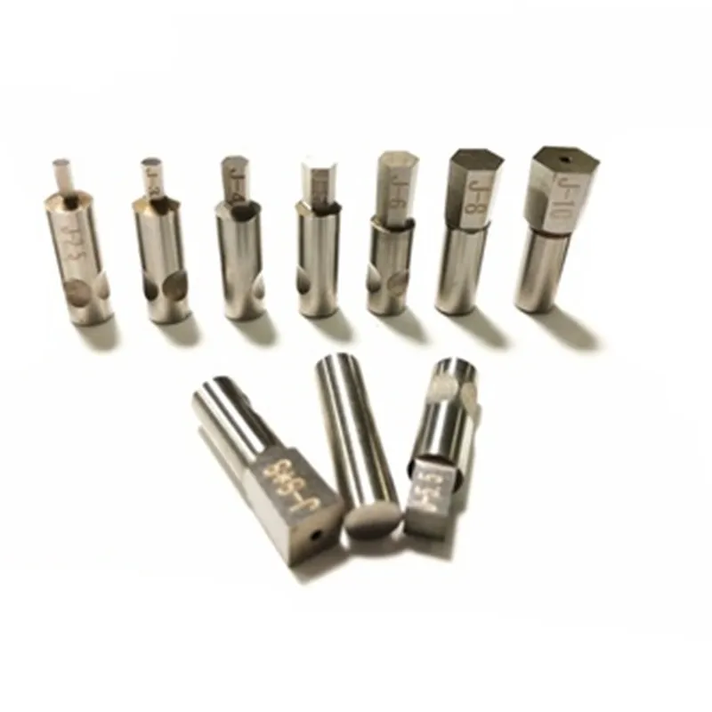 Hex Rotary Broaching Punch Head 1.5mm -10mm CNC Hexagon Rotary Punching Rolling Burnishing Head Tools Broaching Torx Punch