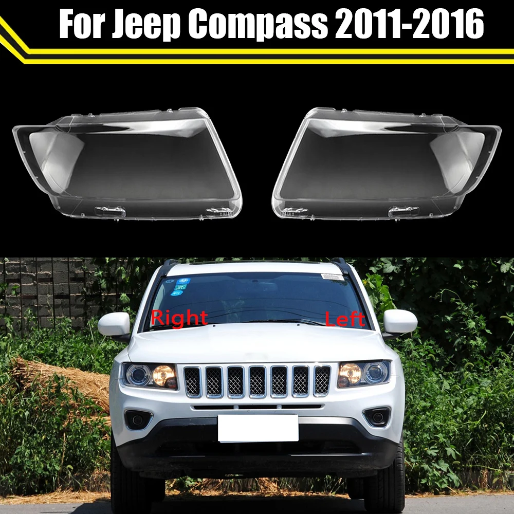 

Headlight Cover Headlamp Lampshade Lampcover Head Lamp Light Covers Shell Glass For Jeep Compass 2011 2012 2013 2014 2015 2016