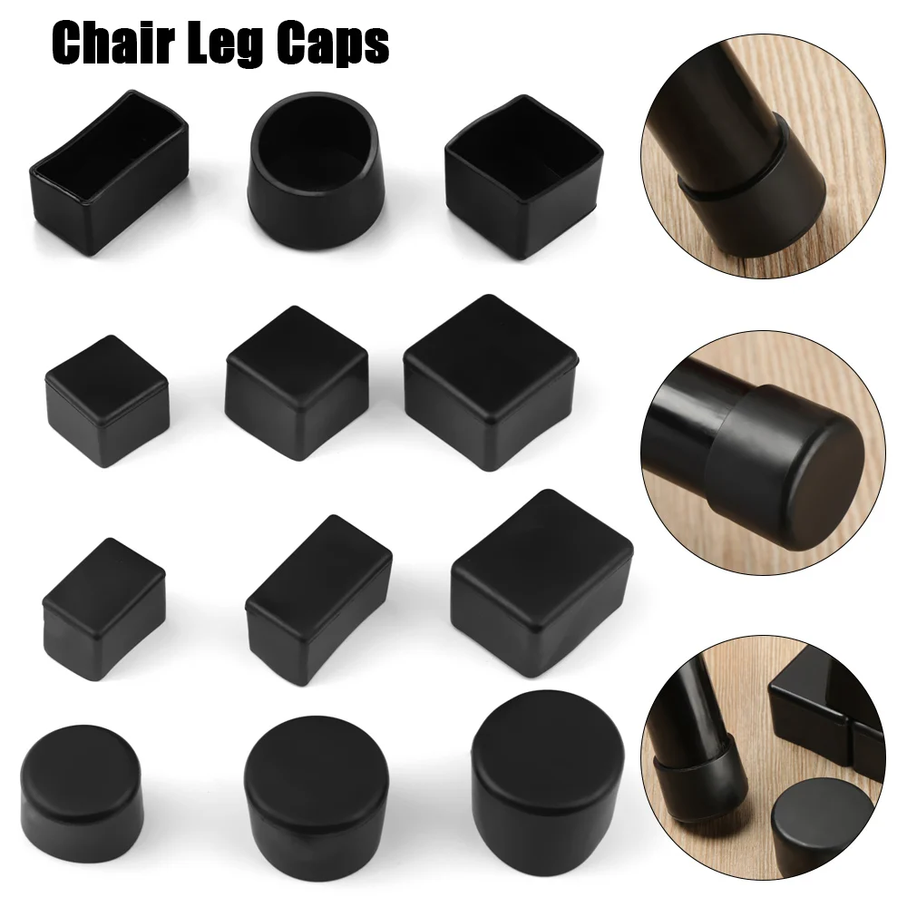 4Pcs Silicone Furniture Feet Table Chair Leg Caps Floor Protectors Furniture Table Covers Round Bottom Rubber Non-slip Covers