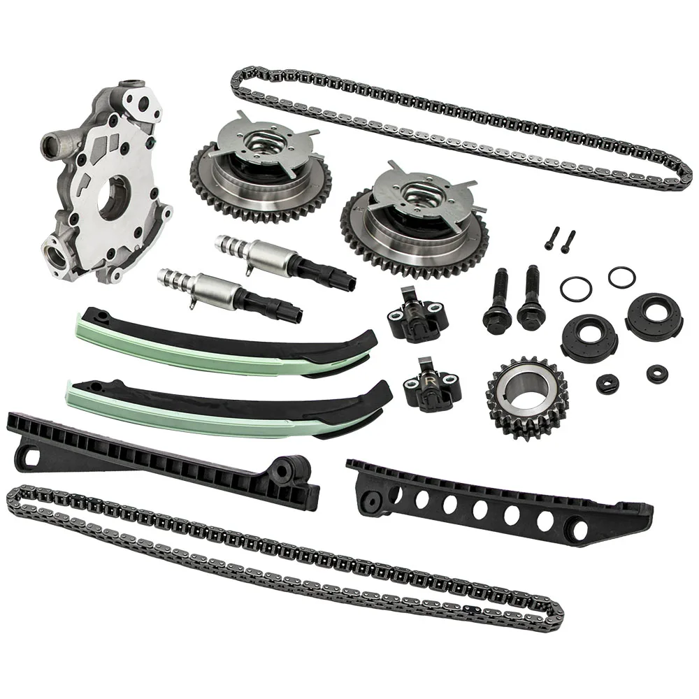 Timing Chain 2004 2005 2006 2007 2008 Oil Pump Kit+Cam Phasers+Solenoid For Ford F150 For Lincoln 5.4L 3V