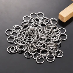 500PCs 4/5/6/7/8mm 304 Stainless Steel Opened Jump Rings Connectors Round Silver Color for DIY Making Earring Jewelry Findings
