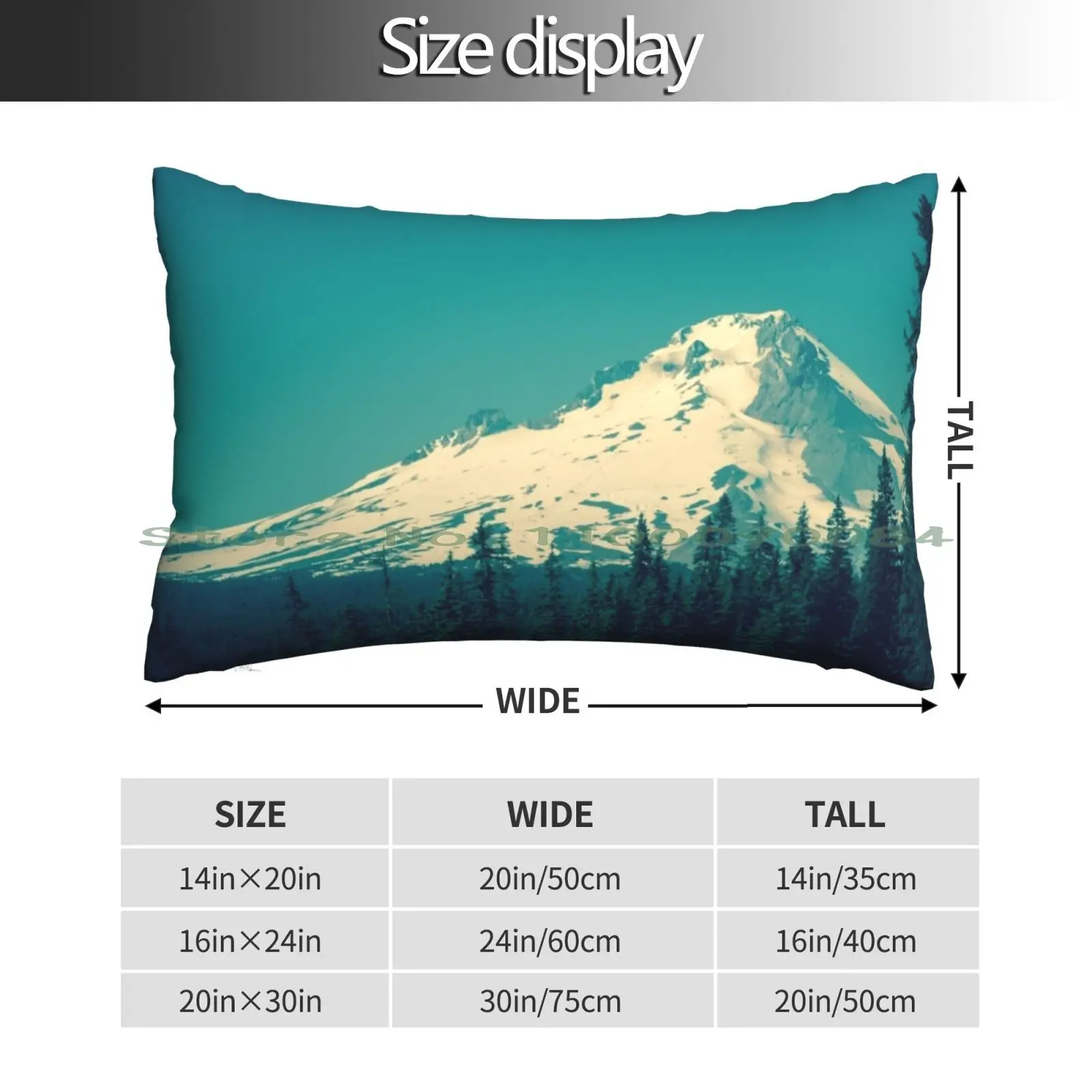 Mount Hood , Oregon Pillow Case 20x30 50*75 Sofa Bedroom Icimages Lanzarote Blue Sea Sky Canary Islands Canaries Atlantic Ocean