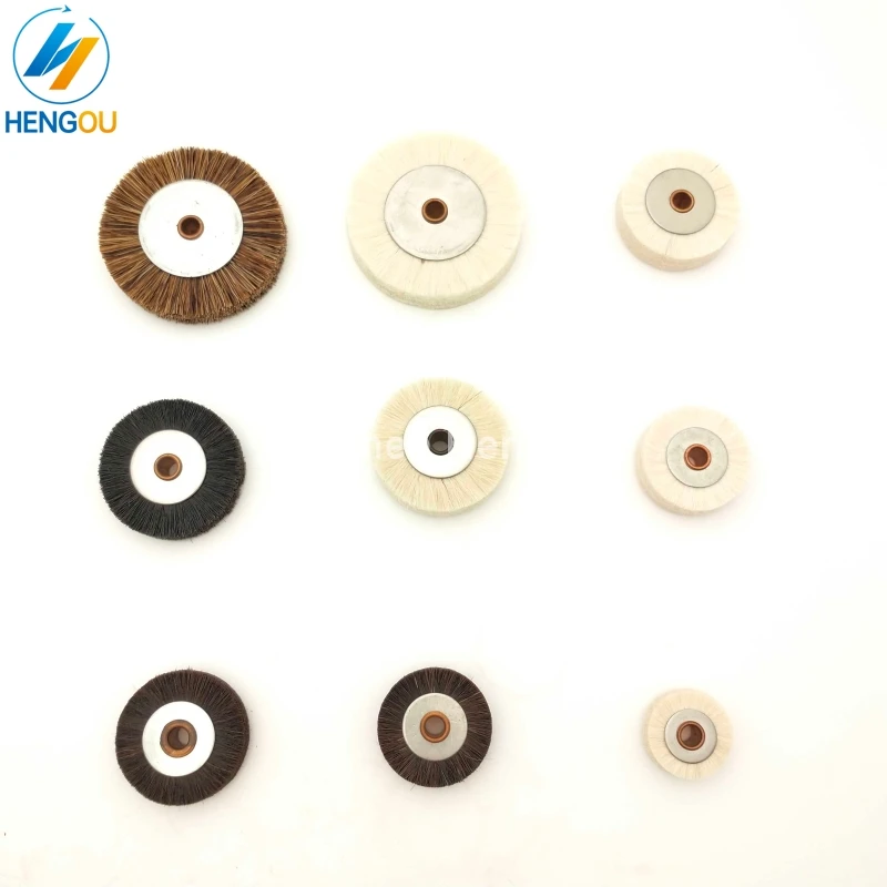 Various Size Brush Wheel Hengoucn Roland Komori Ryobi Printing Machine Wool Wheel Wool Roller Offset Printer Spare Parts