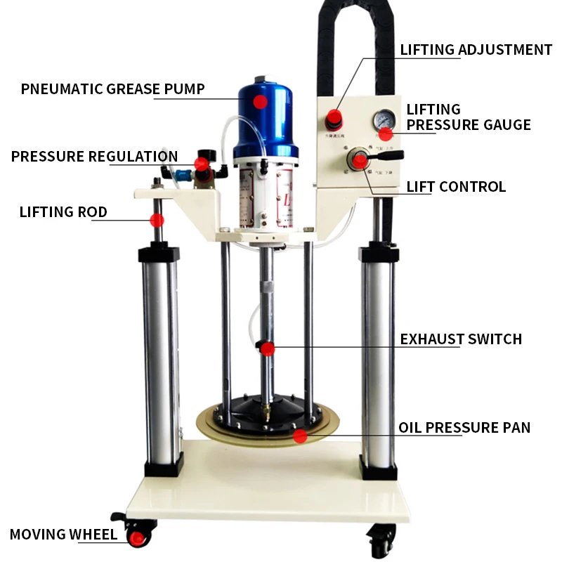 KXY-5020 máquina de graxa pneumática coluna dupla graxa máquina de enchimento arma graxa alta pressão rolamento lubrificador