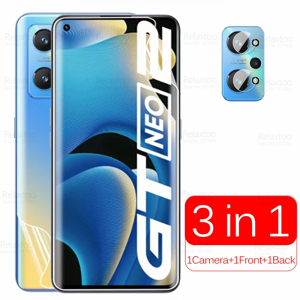 3To1 Camera Back Front Hydrogel Film For Oppo Realme GT Neo 2 Realmy G T Neo2 GTNeo2 5G RMX3370 6.43