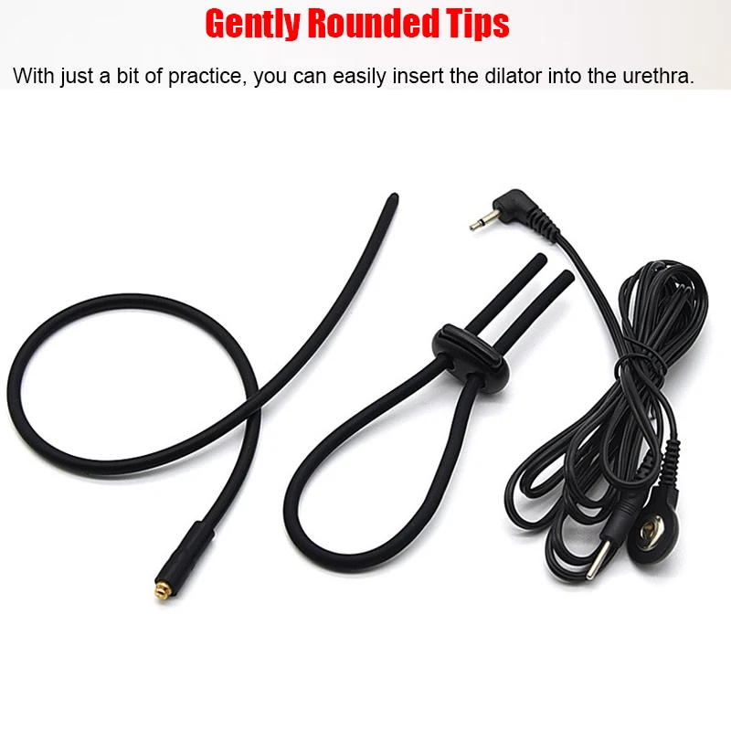 Electro Shock Penis Plug Cock Ring,Electric Stimulation Sex Urethral Toys Urethra Dilator,Male Masturbation Sex Toys Accessories