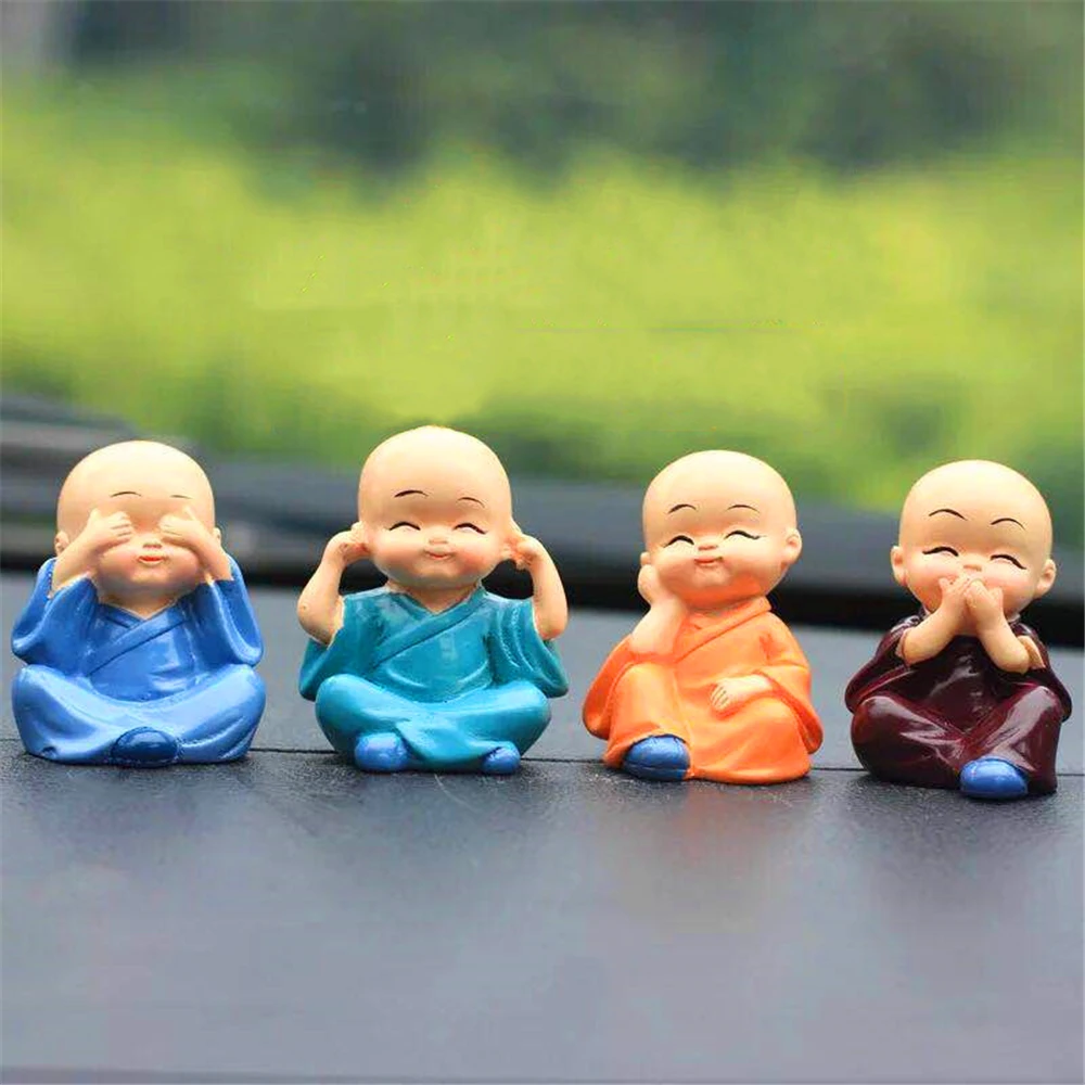 دمية راهب صغير من السيراميك زينة منزلية لطيفة إبداعية صغيرة سامي في السيارة هدية خاصة هدية عيد ميلاد #4