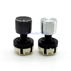 2pc RS26 2 Pole 6 Position Selectable Band Rotary Channel Selector Switch With Caps Single Deck Rotary Switch Band Selector