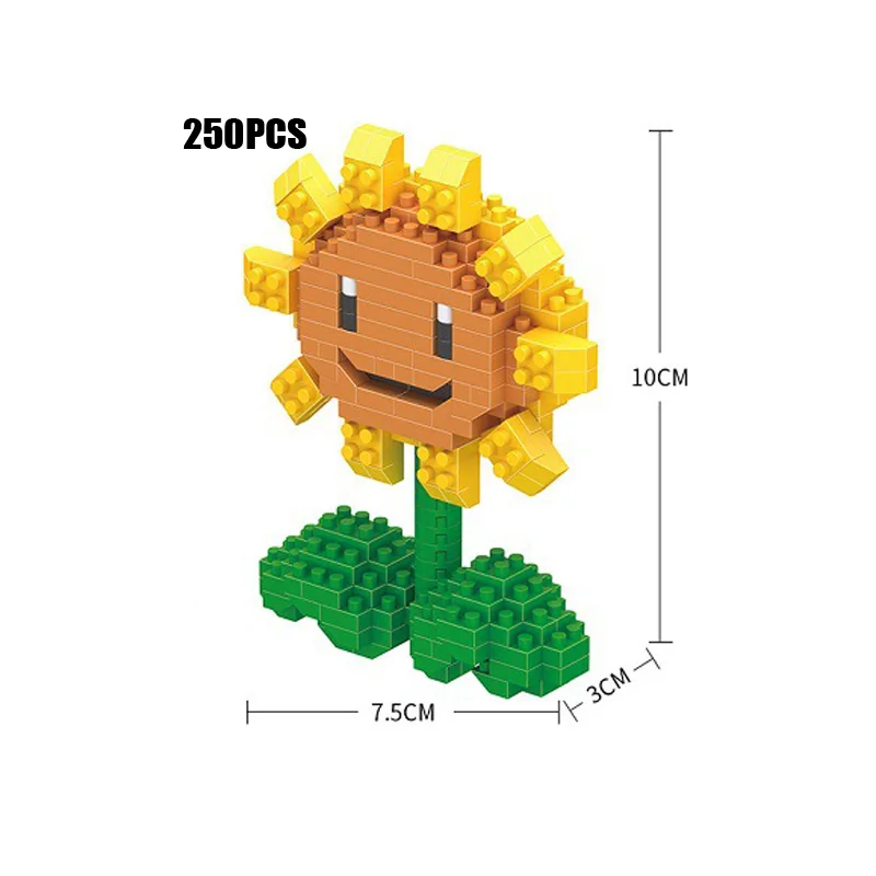 Cartoon Game Plant Vs Zombie Speelgoed Micro Diamant Blok Peashooter Chomper Jalapeno Tall Moer Zonnebloem Cherry Bomb Maïs Nanobrick