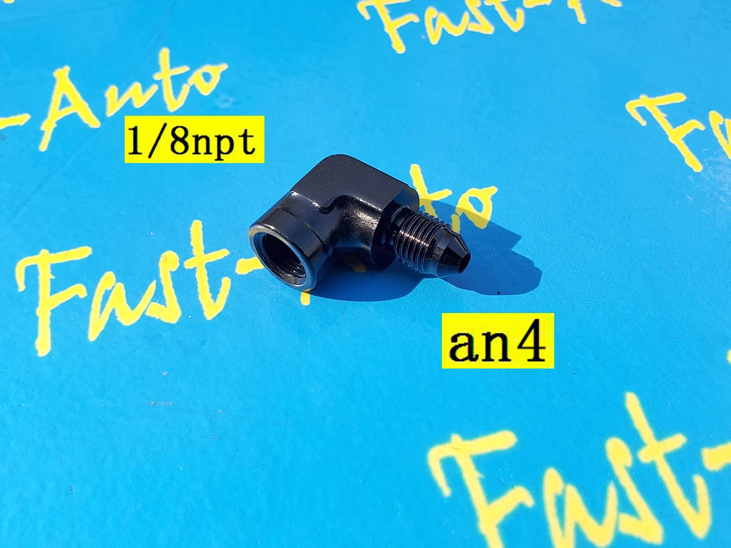 

Forged female npt1/8 1/8npt npt 1/8 to 4an an4 an 4 male 90 degree 90degree adaptor adapter tpfe brake hose Fitting