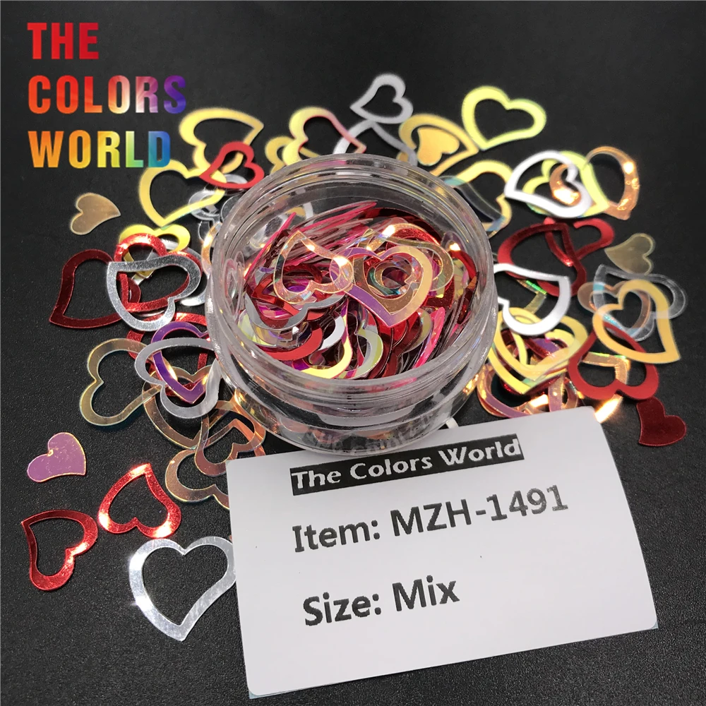 TCT-512 Valentine's Day Heart Big Size Heart Sequins Glitter Handwork Home Decoration Crafts Accessories Manicure Party Supplier