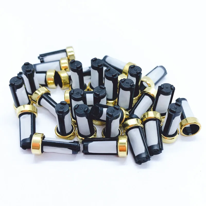 100pcs Fuel Injector Filter For Weber Marelli Injectors IWP and IW series 6.6mm crush ring 3mm for Renault Clio 1.6 1.8 (AY-F107