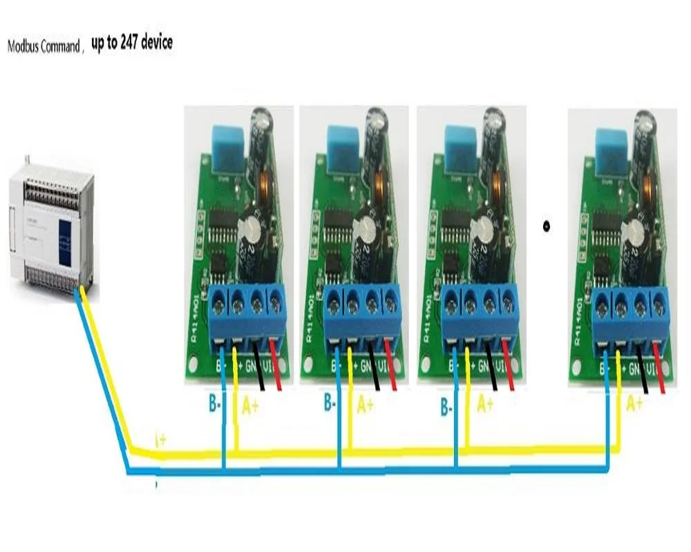 3PCS DC 5V-23V RS485 Modbus Rtu Temperature & humidity sensor Remote acquisition monitor replace DHT11 DHT22 DS18B20 PT100