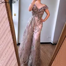 Grey Mermaid Evening Dress with Crystals #4