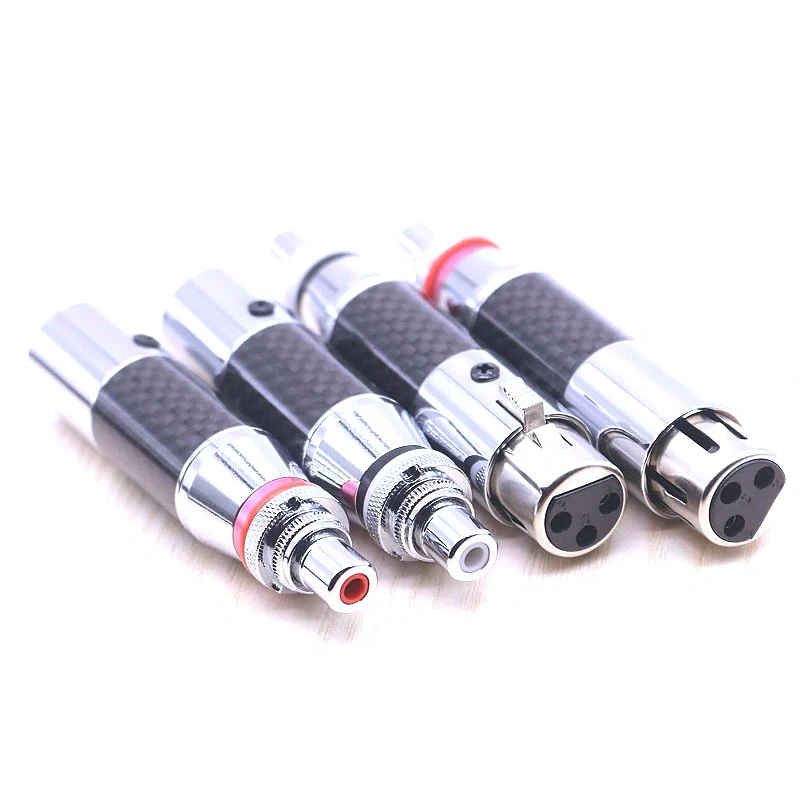 High-End XLR auf RCA-Buchsenadapter, rhodinierter RCA-Stecker auf XLR-Stecker und Buchse – Detail 1