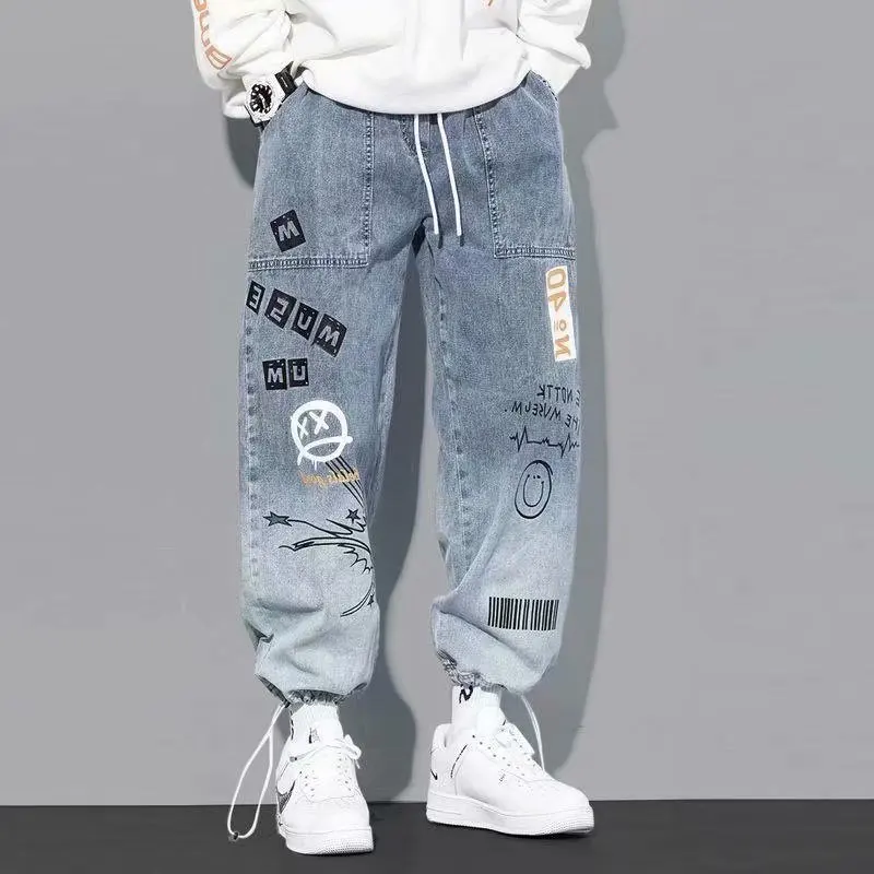 High quality Fashion Men\'s Cargo pants Hip Hop Trend Streetwear Jogging Pants Men Casual Elastic Waist Men Clothing Trousers