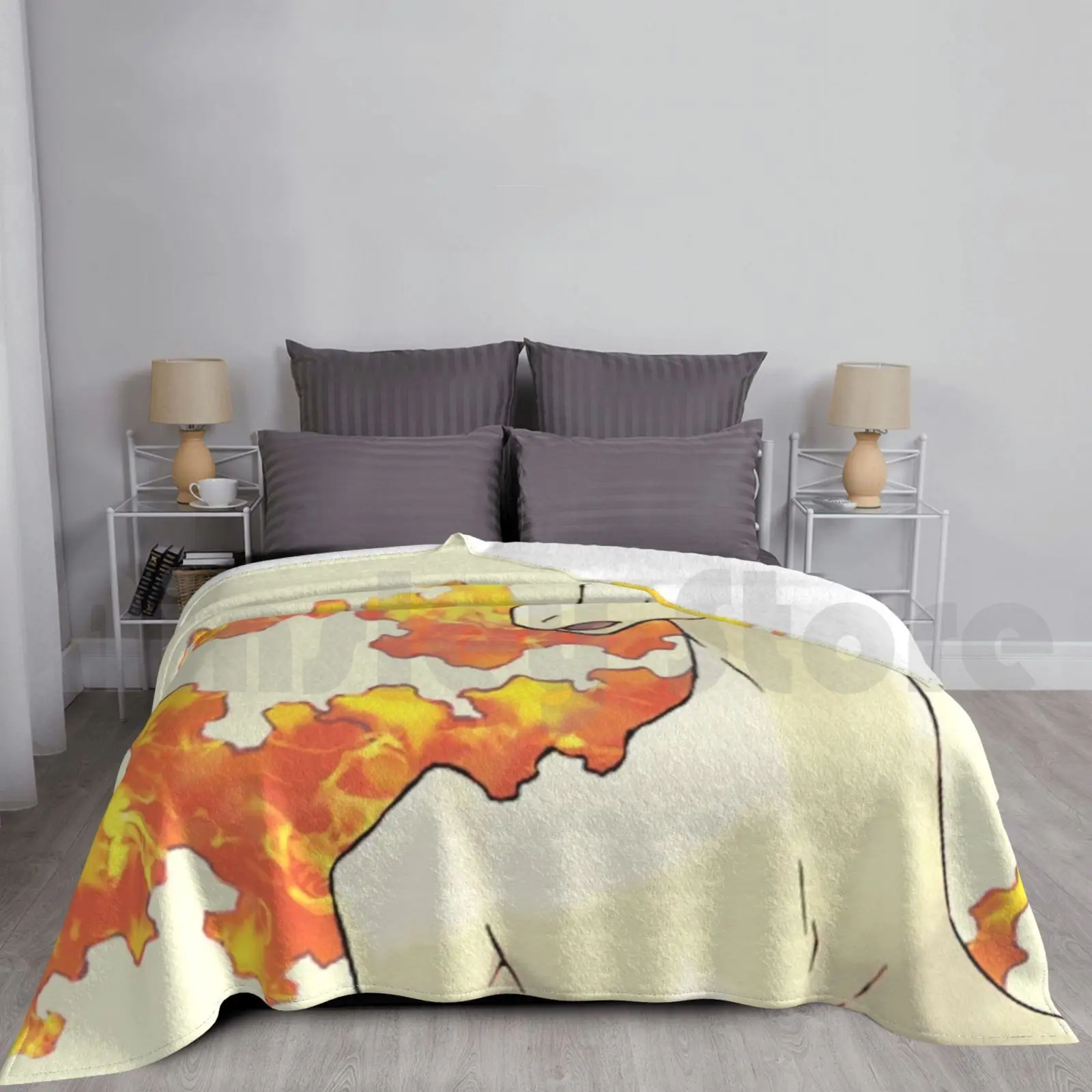 Rapidash Blanket For Sofa Bed Travel Rapidash Horse Flames Fire