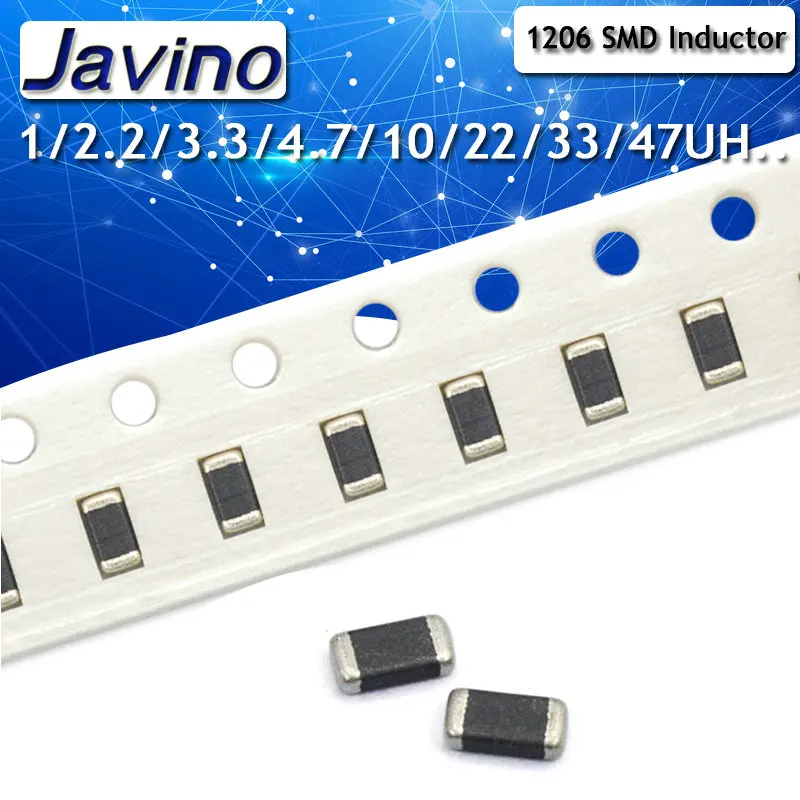 1206 SMD induttanza 10% 1/2. 2/3. 3/4. 7/10/22/33/47/100uh 3.2 MILLIMETRI * 16MM