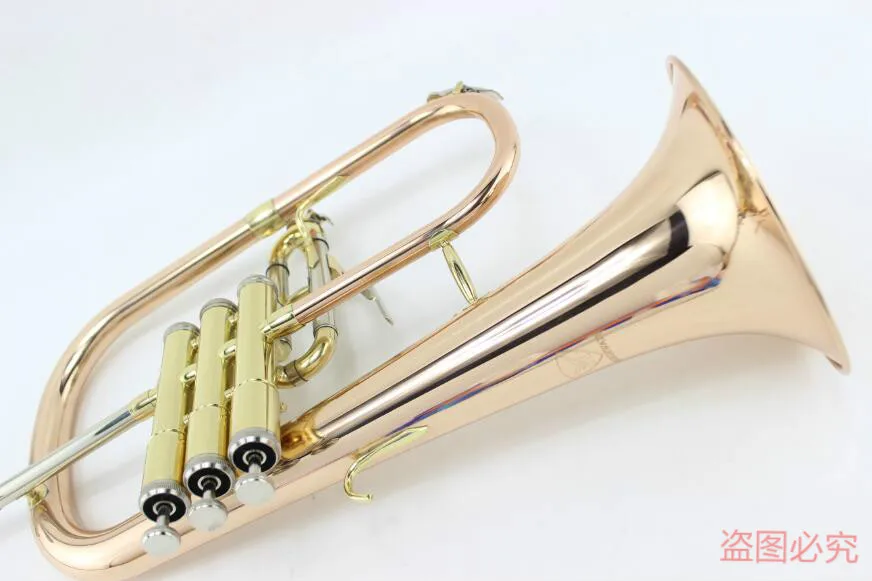 

Bb Flugelhorn Gold Phosphorus & Copper with Case Mouthpiece Trumpets Flugelhorn Musical Instruments