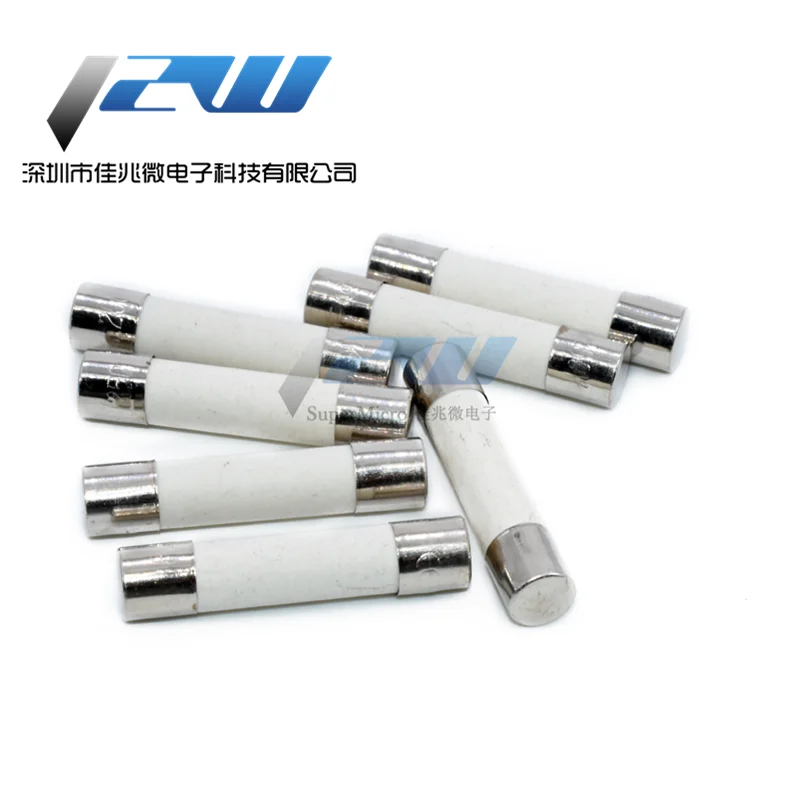 10pcs Fast blow Ceramic Fuse 5mm x 20mm 6x30 T 0.5A 1A 2A 3A 4A 5A 6A 8A 10A 13A 15A 16A 20A 30A 250V Car Cigar Microwave Oven