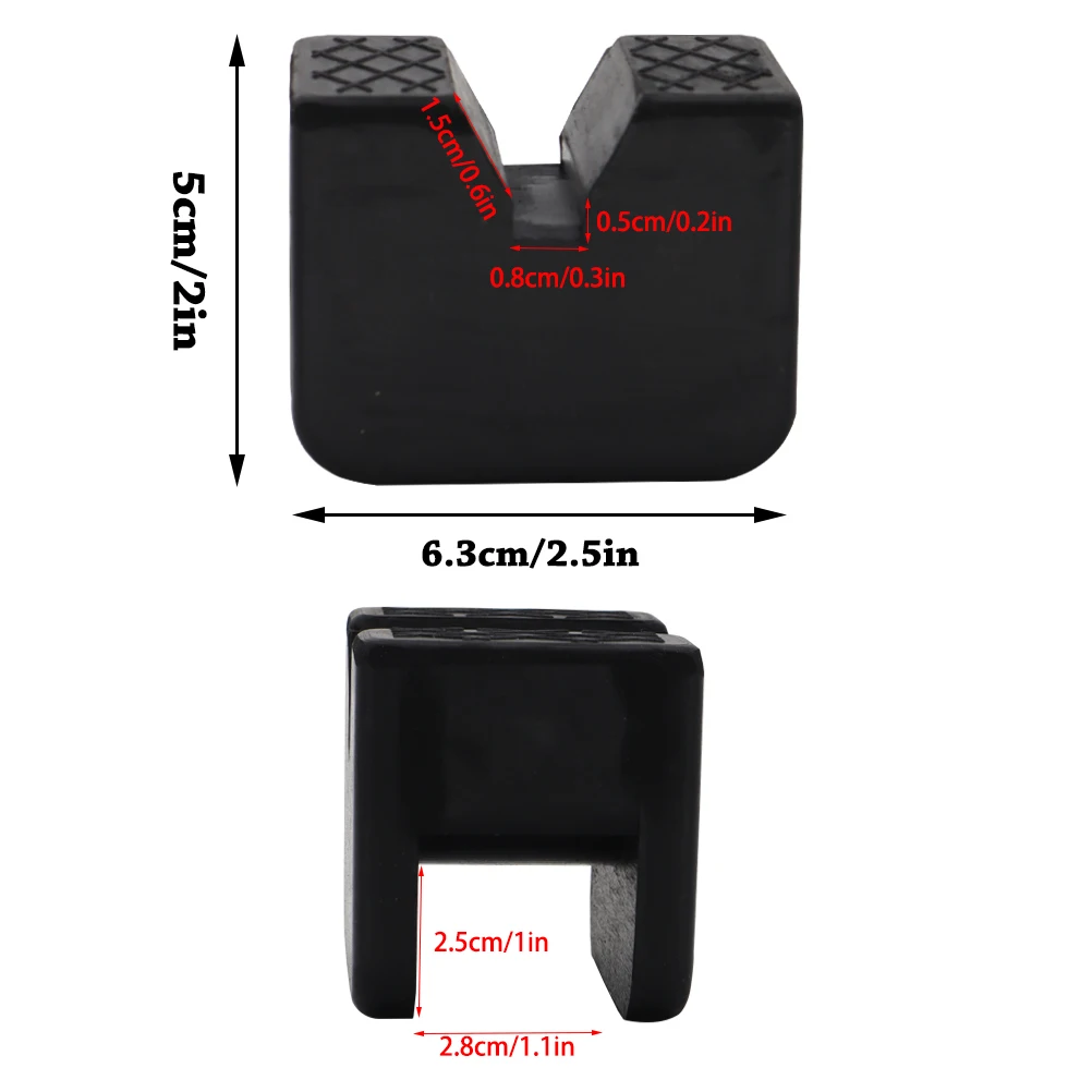 

Universal Rubber Square Jack Pad Block Adaptor Slotted Frame Rail Sill Damage Protector Heavy Duty Pinch Welds Jacking Point