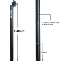 Bicycle Parts MTB Road Bike Bicycle Seat Post Tube Superlight SeatPost 25.4 27.2 30.4 31.6 450mm