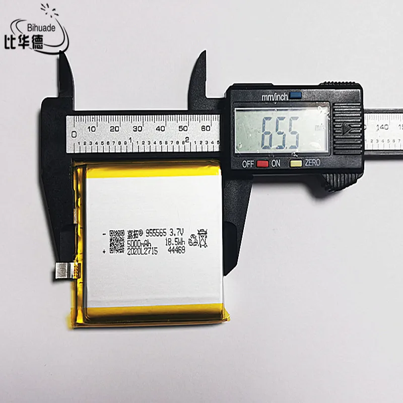 Een Nieuw Product 3.7V Lithium-polymeer 5000Mah 955565 Zachte Pakket Batterij Voor Power Bank Bluetooth Speakers Tablet Dvd batterij