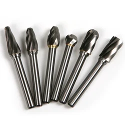 1pc 6*10 mm Tungsten Carbide Rotary Files Coarse-toothed Single-cut Rotary Burrs For Dremel Rotary Tools