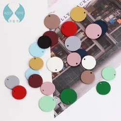DIY Matte Color Earrings Material Spray Rubber Paint Simple Circular Piece Pendant Pendant Ring Earrings Accessories