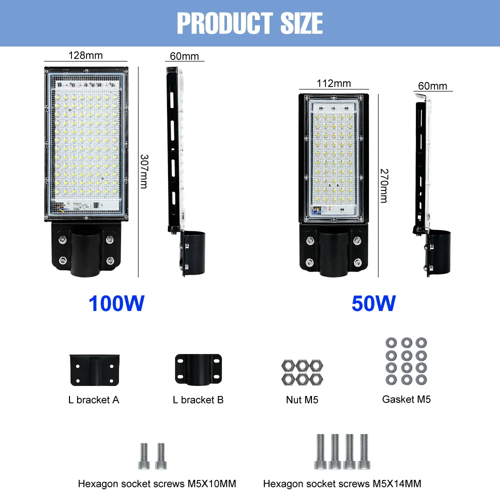 LED Floodlights 100W 50W LED Garden Lights Outdoor IP65 Waterproofs AC 220V 230V 240V Street Lamps For Garden Landscape Lighting