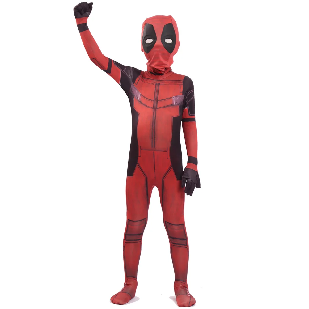 2020 Deadpool Costume CosplaySuperhero Costumes Mask Suit Jumpsuit Bodysuit Halloween Party Costume for Boy Adults