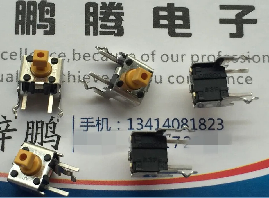 10PCS/lot Imported Japanese B3F-3152 touch switch 6*6*7.3 with bracket square head button 2 feet