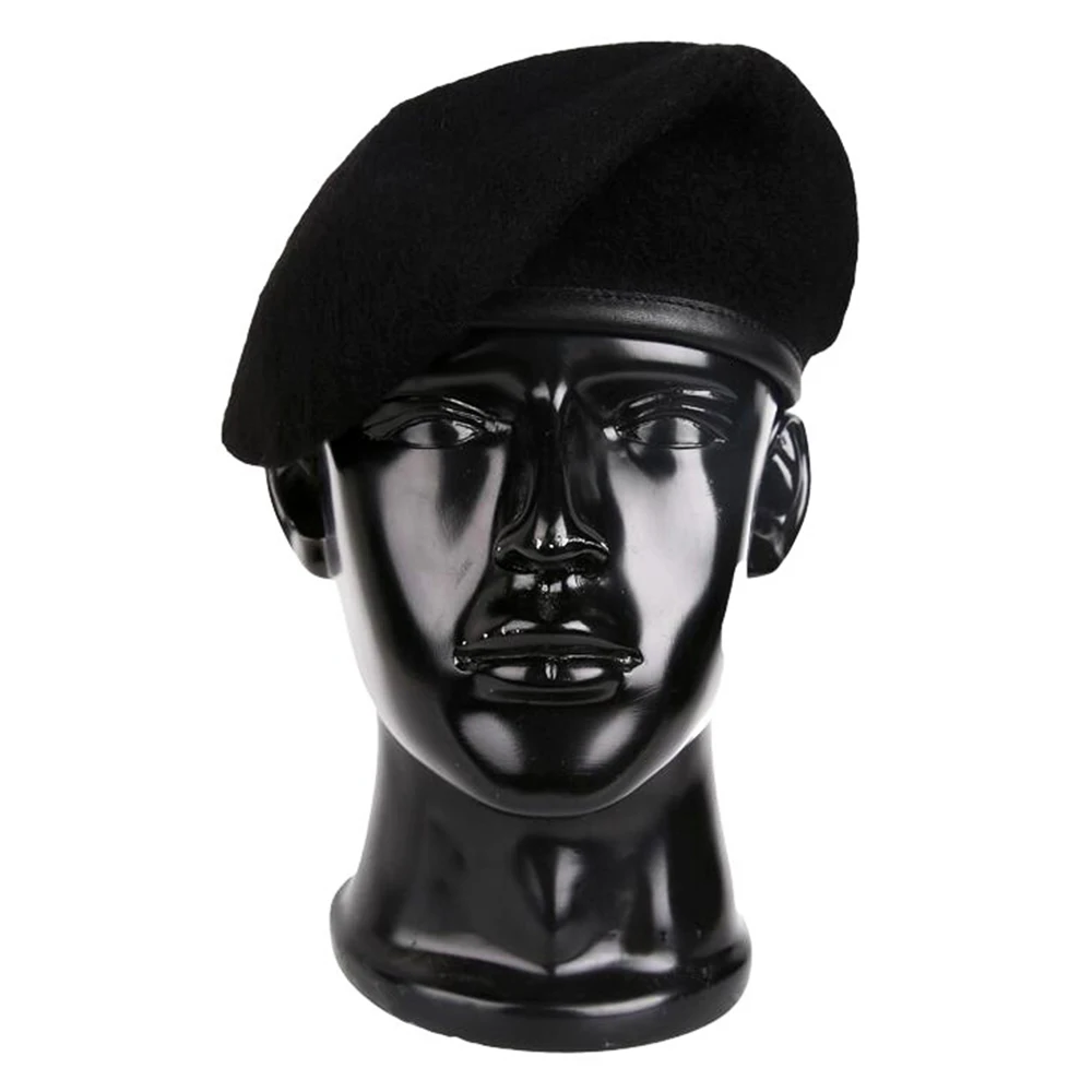 US ARMY MILITARY SPECIAL FORCES RANGER WEŁNIANA CZAPKA BERET CZARNY