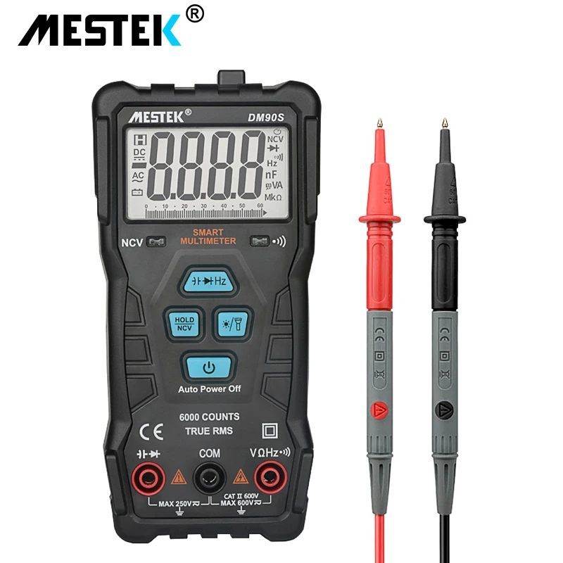 DM90S High-speed full intelligent multimeter NCV True RMS digital automatic anti-burning portable Smart universal multimeter