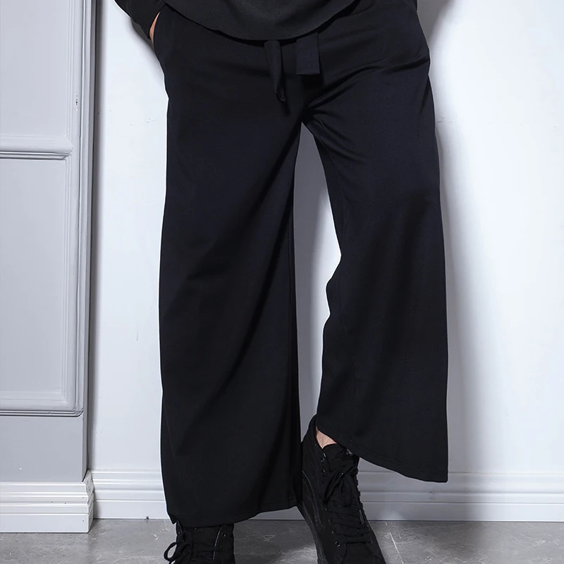 

Men's trousers spring and summer fashion culottes slacks wide-leg trousers men's slacks harem European and American street