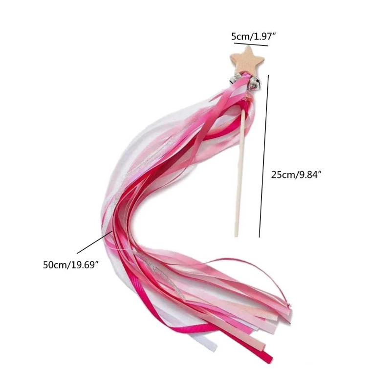 Hochet en bois arc-en-ciel en forme d'étoile, cloche à main pour bébé, jeu de gymnastique, jouets éducatifs Montessori H055