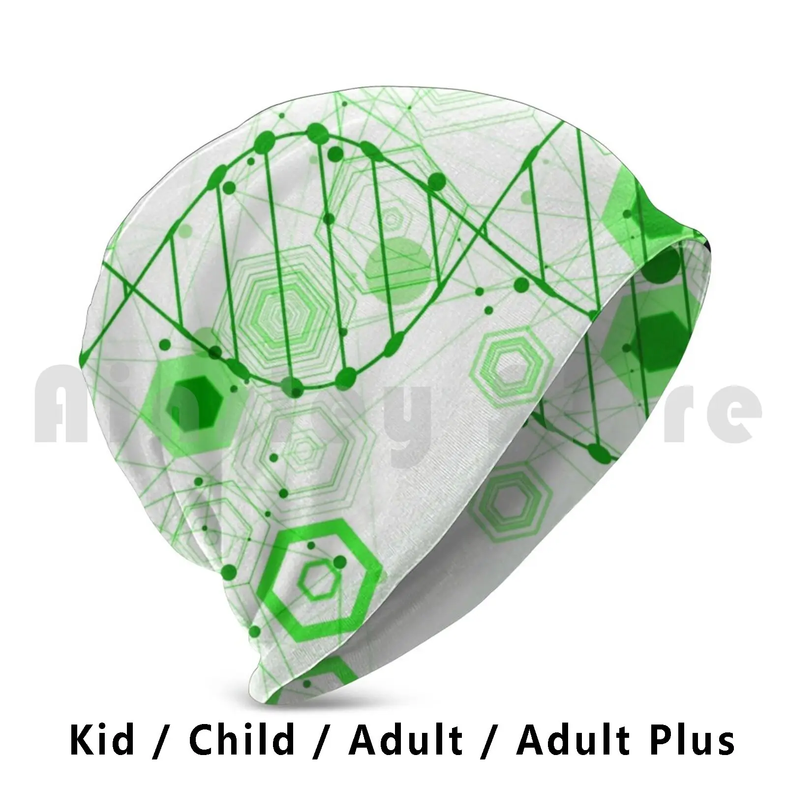 Scientific Dna Pattern ( Bright Green ) Hat Hat Protect Secure Safety Safety