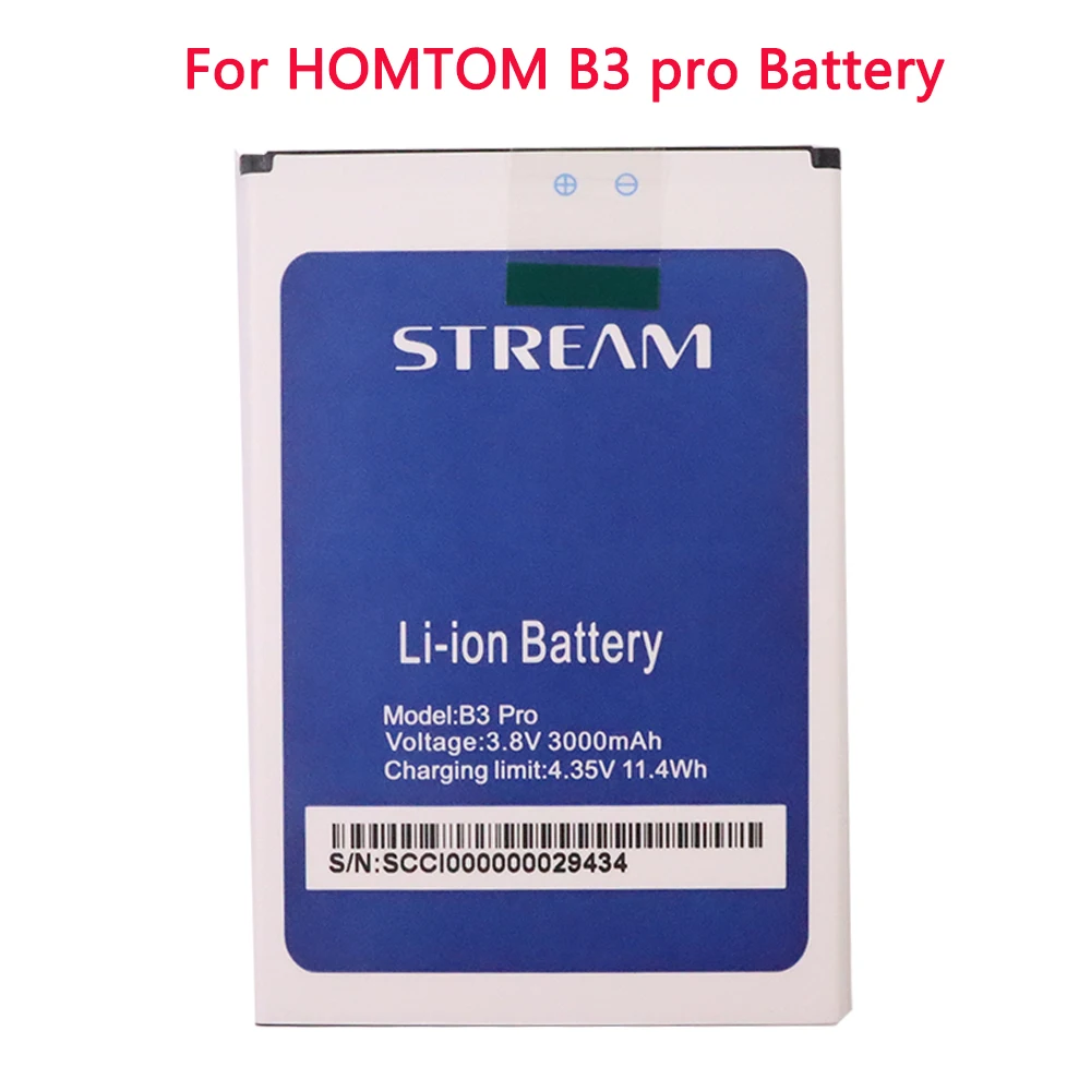 

New 3000mAh Battery For HOMTOM B3 pro Battery For HOMTOM B3 pro Bateria Accumulator Replacement Cell Phone Batteries