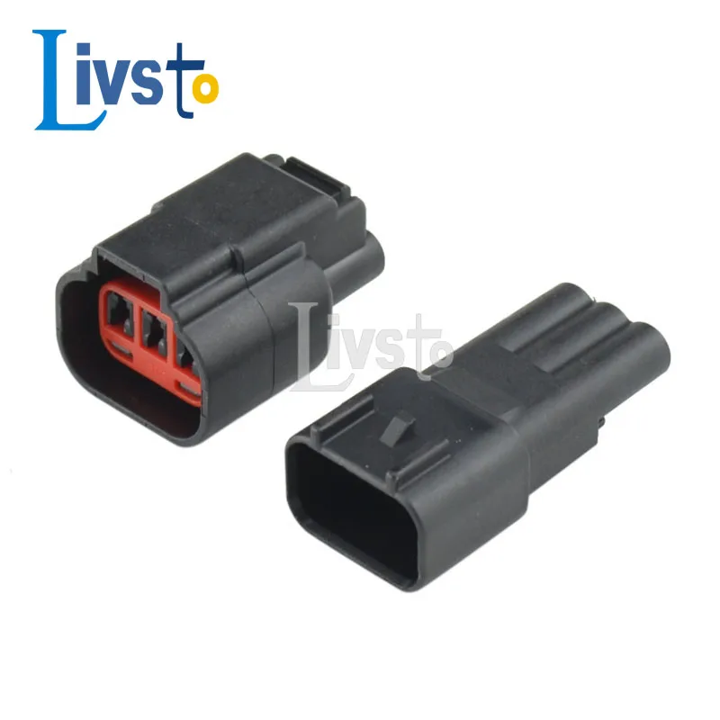 5 Set 3 Pin Auto Crankshaft Camshaft Sensor Plug Automotive Connector Socket For Ford Mondeo Focus Mazda