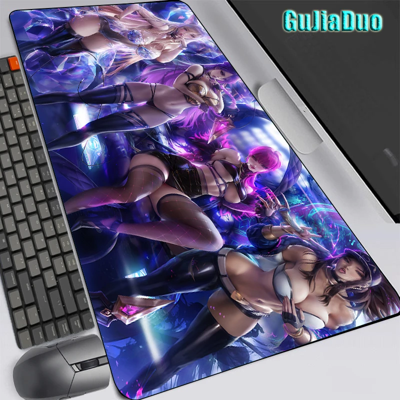 Ahri League of Legends Mouse Pad Large Gamer Pc Computer Keyboard Nonslip Sexy Anime Mousepad Gaming Room Accessories Kawaii Mat