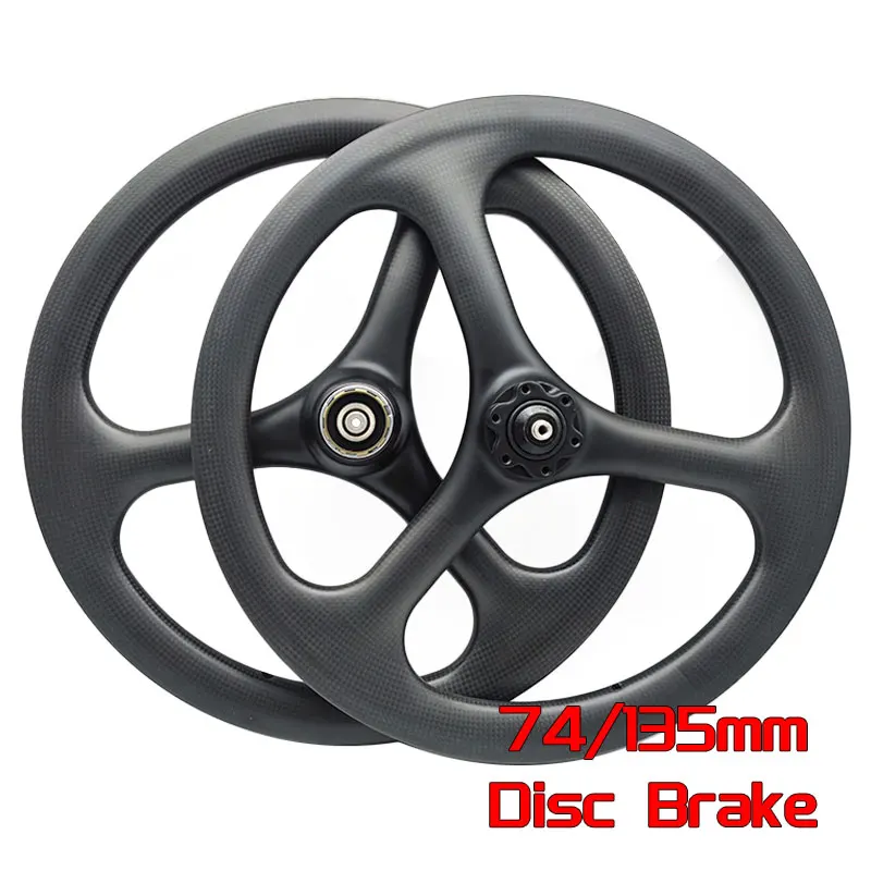 349ND11-TS(74mm) Carbon Novatec 11Speed 349 74/135mm 3 SpokeDisc Brake 16inch Trispoke Wheel