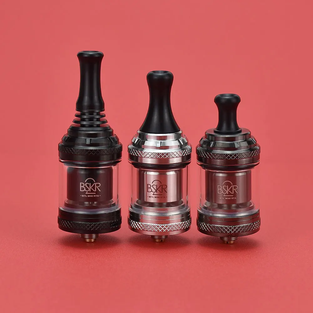 22MM Berserker BSKR Mini V2 MTL RTA Tank 2ml/2.5ml 22mm Diameter Electronic Cigarette 316SS Single Coil Rebuildable Atomizer