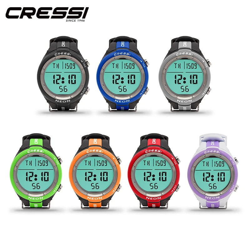 Cressi Neon Diving Computer Watch Four Operative Modes with a Simple Interface Scuba Freediving Equipment Created in Italy