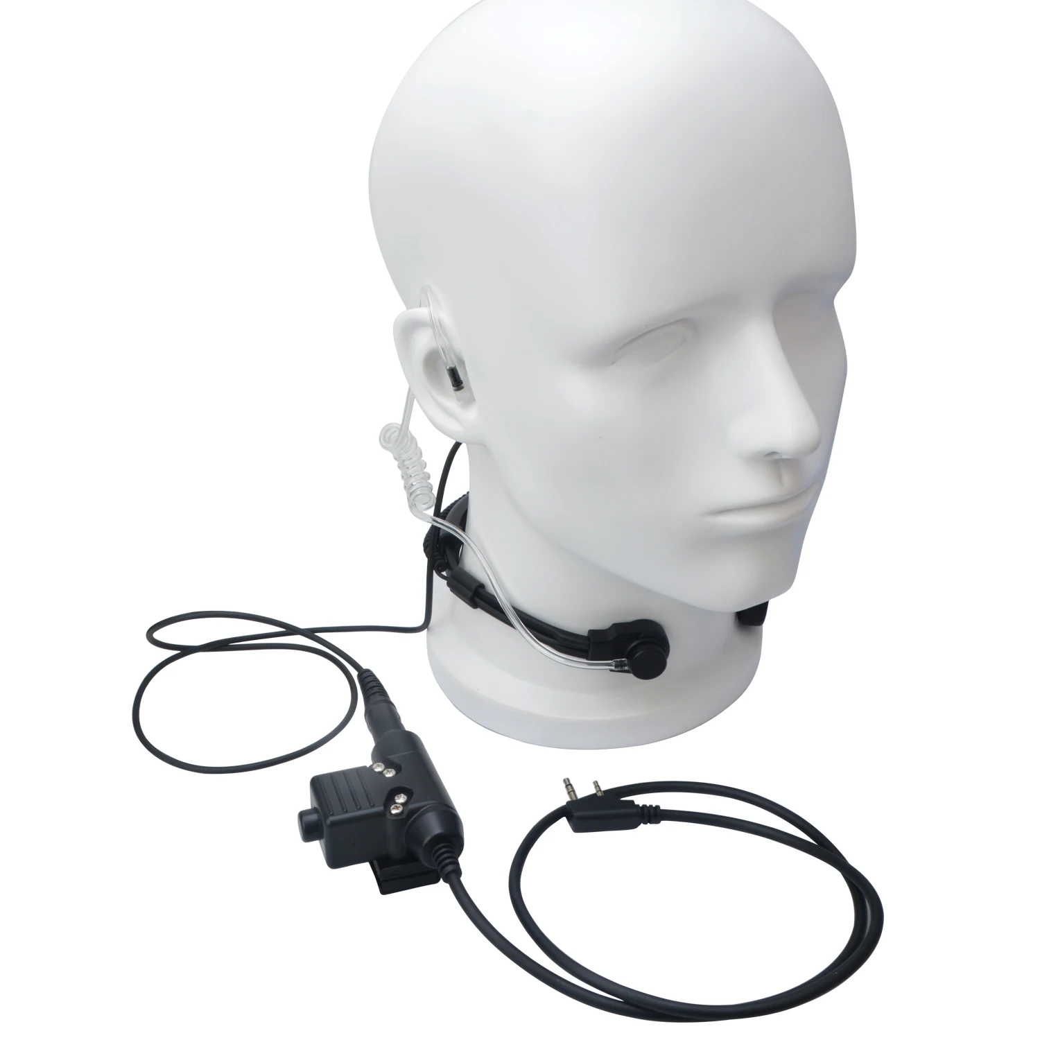 

Neck-Worn Telescopic Air Tube Conduction Walkie Talkie Tactical Headset with U94 K Plug Adapter and Finger PTT