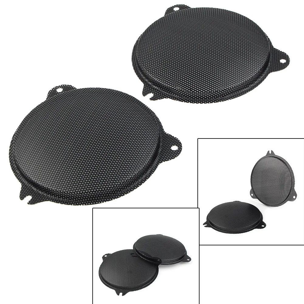 Black Motorcycle Front Speaker Mesh Grills for Harley Davidson Electra Glide 2014-2018 FLHT/X/CU/K fairing speaker cloth grills