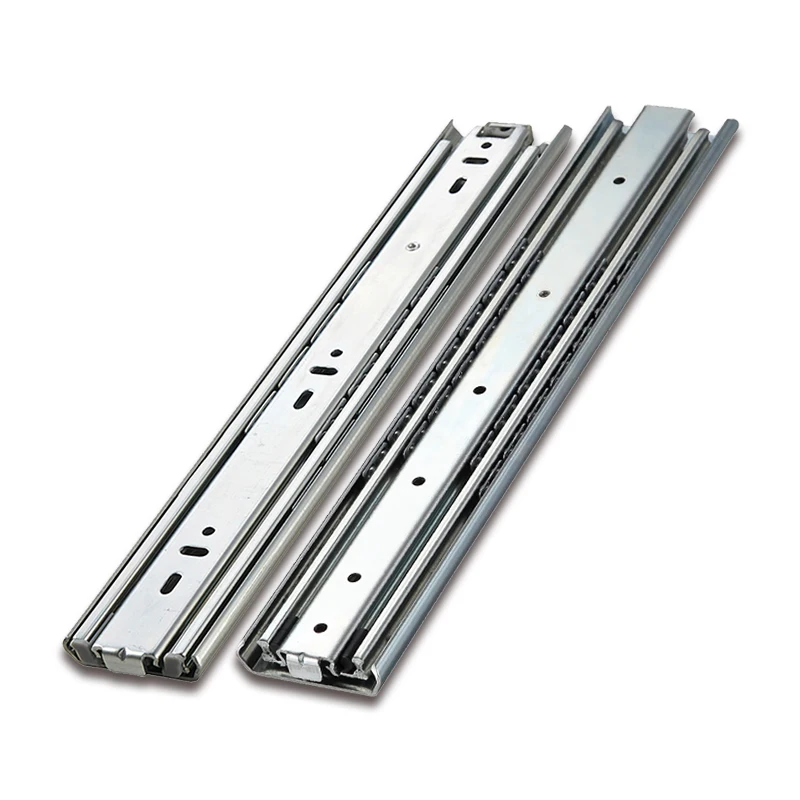 

WASHINGST Heavy Duty Drawer Slide 51/71mm Wide Three Section Full Exhibition Cold Rolled Steel Ball Bearing Industrial